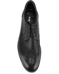 Chaussures brogues en cuir noires Baldinini