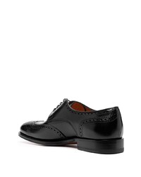 Chaussures brogues en cuir noires Santoni