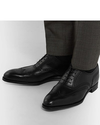 Chaussures brogues en cuir noires George Cleverley