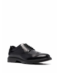 Chaussures brogues en cuir noires Hogan