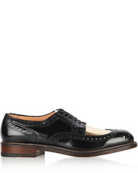 Chaussures brogues en cuir noires Robert Clergerie