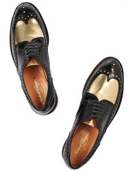 Chaussures brogues en cuir noires Robert Clergerie