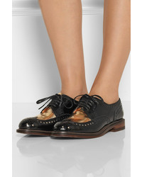 Chaussures brogues en cuir noires Robert Clergerie