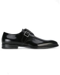 Chaussures brogues en cuir noires Saint Laurent