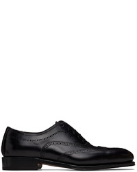 Chaussures brogues en cuir noires Salvatore Ferragamo