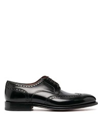 Chaussures brogues en cuir noires Santoni