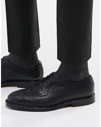 Chaussures brogues en cuir noires Selected