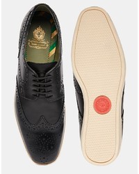 Chaussures brogues en cuir noires Base London