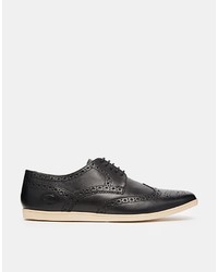 Chaussures brogues en cuir noires Base London