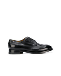 Chaussures brogues en cuir noires Silvano Sassetti