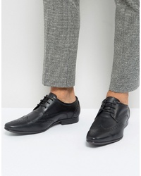 Chaussures brogues en cuir noires Silver Street