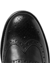 Chaussures brogues en cuir noires Grenson