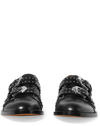 Chaussures brogues en cuir noires Givenchy