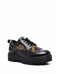 Chaussures brogues en cuir noires VERSACE JEANS COUTURE