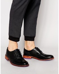 Chaussures brogues en cuir noires Ted Baker
