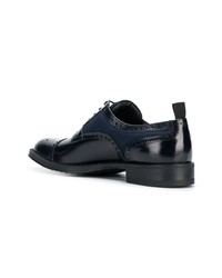 Chaussures brogues en cuir noires Emporio Armani