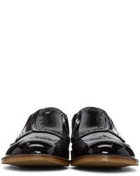 Chaussures brogues en cuir noires Comme des Garcons