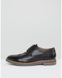 Chaussures brogues en cuir noires Base London