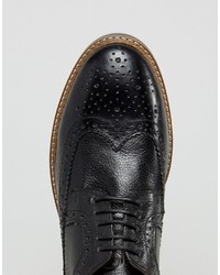 Chaussures brogues en cuir noires Base London