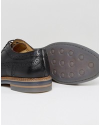 Chaussures brogues en cuir noires Base London