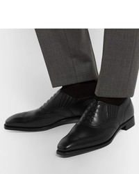 Chaussures brogues en cuir noires George Cleverley