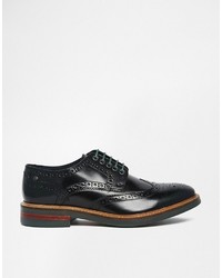 Chaussures brogues en cuir noires Base London