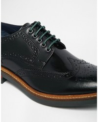 Chaussures brogues en cuir noires Base London