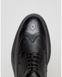 Chaussures brogues en cuir noires Zign Shoes