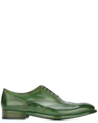 Chaussures brogues en cuir olive Paul Smith
