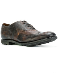 Chaussures brogues en cuir olive Church's