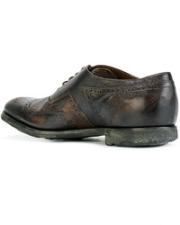 Chaussures brogues en cuir olive Church's