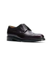 Chaussures brogues en cuir pourpre foncé Berwick Shoes