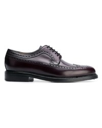 Chaussures brogues en cuir pourpre foncé Berwick Shoes