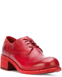 Chaussures brogues en cuir rouges Officine Creative