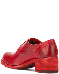 Chaussures brogues en cuir rouges Officine Creative