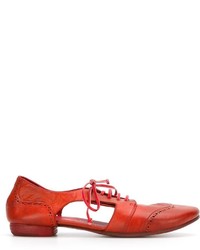 Chaussures brogues en cuir rouges Marsèll