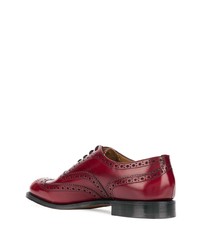 Chaussures brogues en cuir rouges Church's