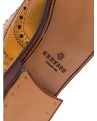 Chaussures brogues en cuir tabac Grenson