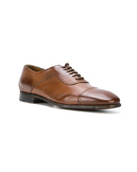 Chaussures brogues en cuir tabac Silvano Sassetti