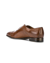 Chaussures brogues en cuir tabac Silvano Sassetti