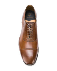 Chaussures brogues en cuir tabac Silvano Sassetti