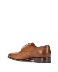 Chaussures brogues en cuir tabac Santoni