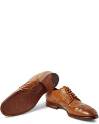 Chaussures brogues en cuir tabac Officine Creative