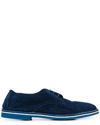 Chaussures brogues en daim bleu marine Baldinini