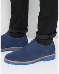 Chaussures brogues en daim bleu marine Ben Sherman