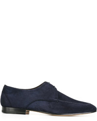 Chaussures brogues en daim bleu marine Fratelli Rossetti