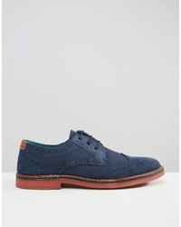 Chaussures brogues en daim bleu marine Ted Baker