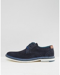 Chaussures brogues en daim bleu marine Ted Baker