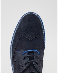 Chaussures brogues en daim bleu marine Ted Baker