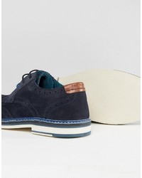 Chaussures brogues en daim bleu marine Ted Baker